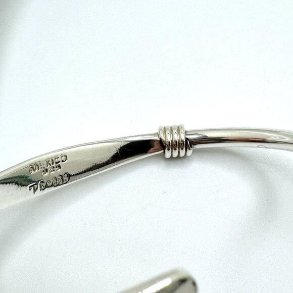 Sterling Silver Mexico 925 Adjustable Coil Cuff Bracelet 6.5 Inches 15 grams - Picture 6 of 6